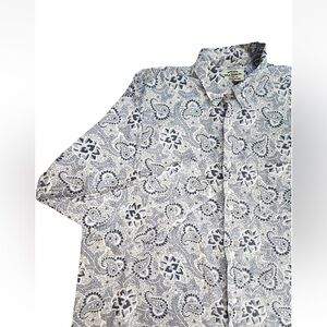 Vintage Ralph Lauren Polo Jeans‎ Co Button Up Shirt Men’s Xl Blue Paisley Print
